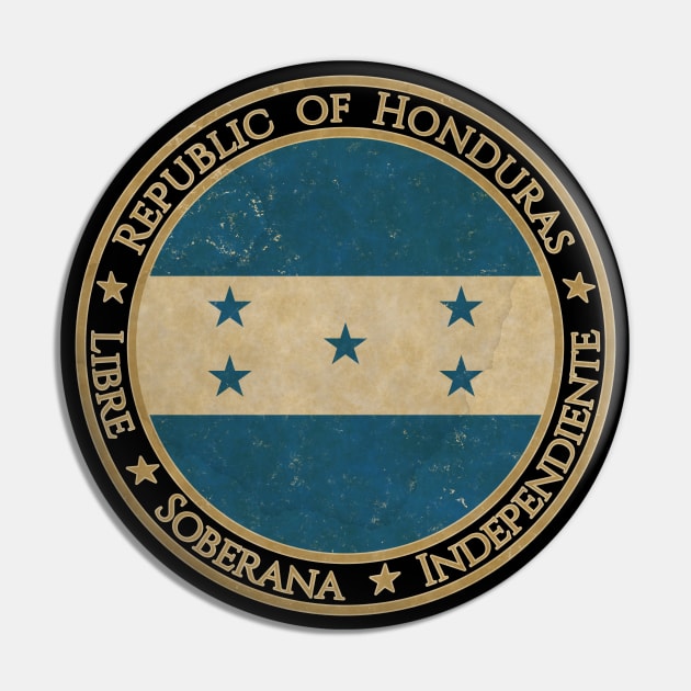 Vintage Republic of Honduras USA North America United States Flag Pin by DragonXX