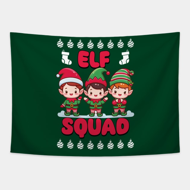 Christmas Elf Squad Tapestry by Trendsdk