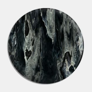 Black Marble Goth Stone Pin