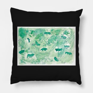 Watercolor Tardigrade Pillow