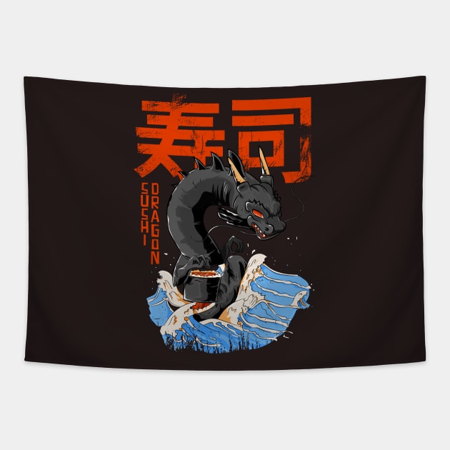 Sushi Dragon Tapestry by Teewyld