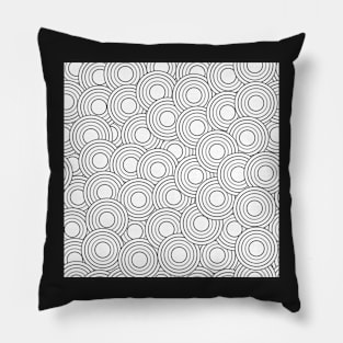 white circles with gray medium scale Pillow