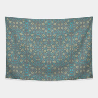 blue/grey/yellow pattern Tapestry