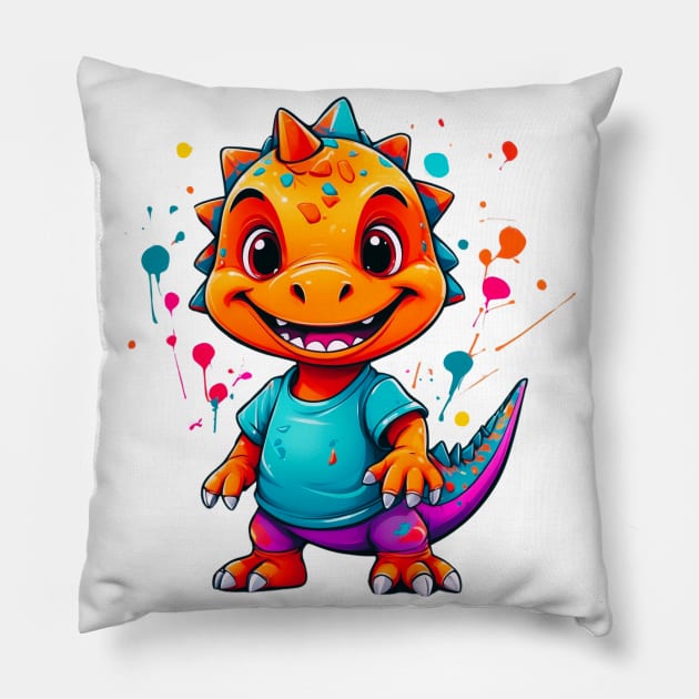 Cute Dino. Pillow by TaansCreation 