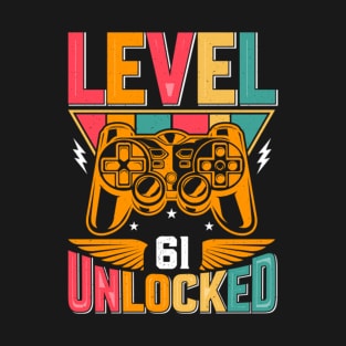 Level 61 Unlocked Awesome Since 1962 Funny Gamer Birthday T-Shirt