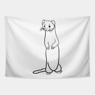 Stick figure ferret Tapestry