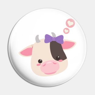 Baby Cow | Super Cute and Kawaii Pink Fluffy Calf Pin