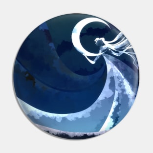 Silver Moon Pin