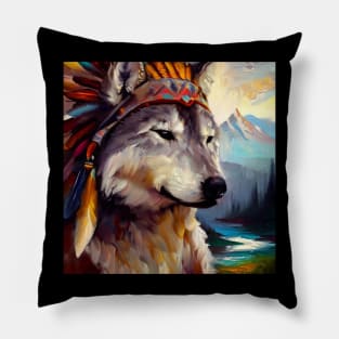 Canada Wolf . Pillow