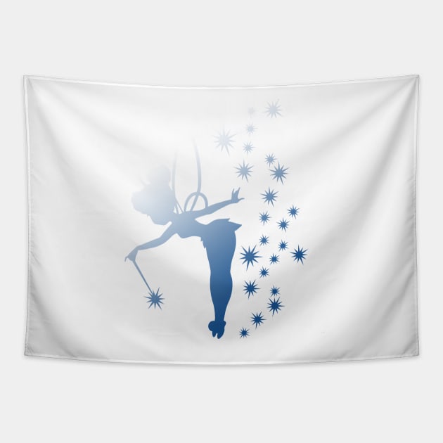 Blue White Tinkerbell Ombre Tapestry by ijsw