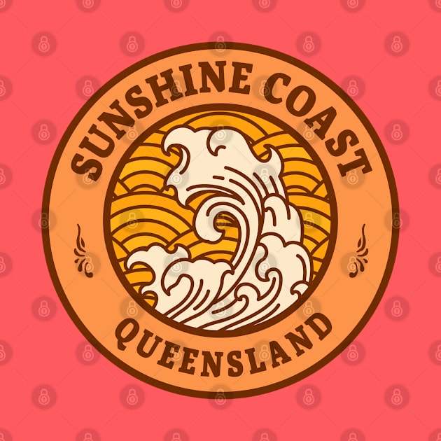 Sunshine Coast Australia Surf Badge by modeoftravel