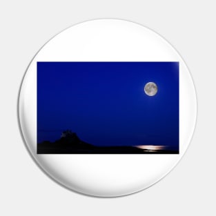 Holy Island Castle in Moonlight Pin