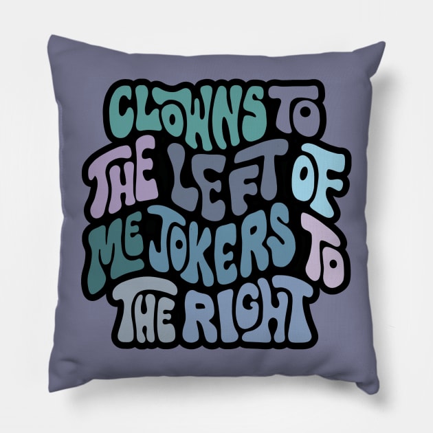 Clowns And Jokers Word Art Pillow by Slightly Unhinged