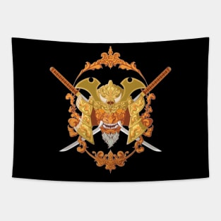 Samurai Skull Tapestry