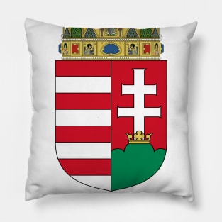 Hungary - Coat of Arms Design (Hungarian Text) Pillow