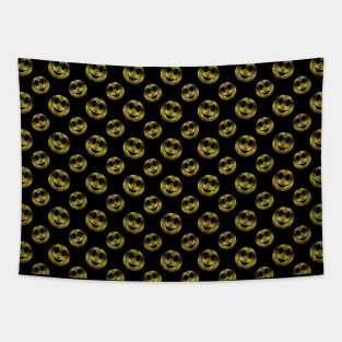 Sparkly Smile face Gold sparkles pattern Tapestry