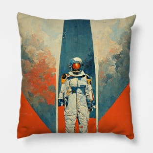 Rocket Man Retro Design Pillow