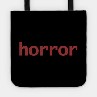 Horror Minimal Typography Red Text Tote