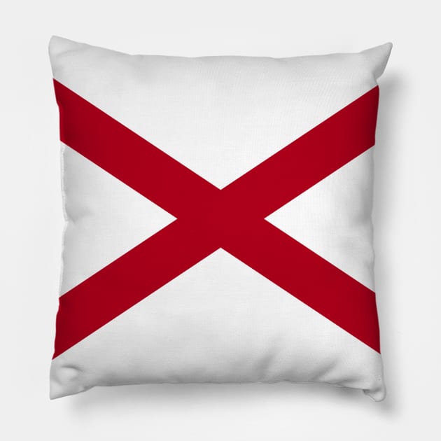 Flag of Alabama Pillow by brigadeiro