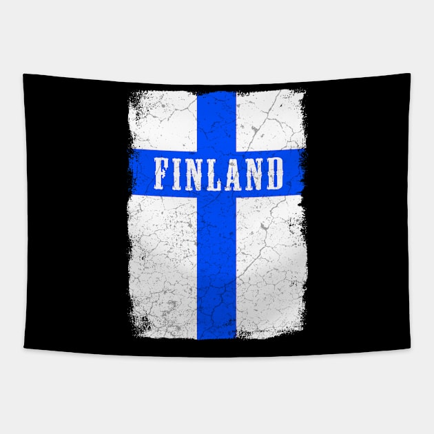 Finland Flag Tapestry by Mila46