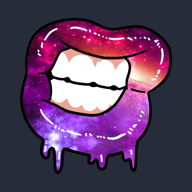 Drippy Space Lips by saradaboru