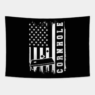 Cornhole Team - USA Flag Tapestry