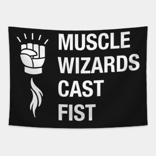 Muscle Wizards Cast Fist Tabletop RPG Gaming Tapestry