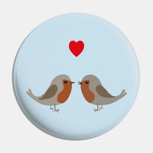 Two cute robins Pin