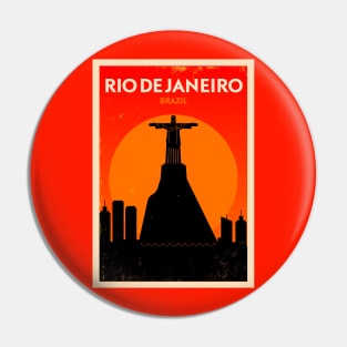 Rio De Janeiro Poster Design Pin