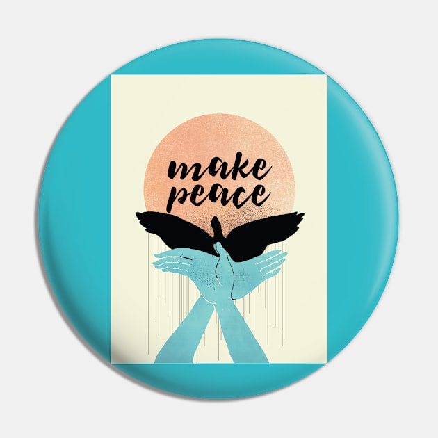 Make Peace Pin by brightpaperwerewolves