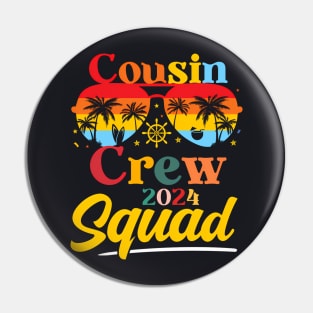 Cousin Crew 2024 Summer Vacation Beach Family Trips Matching Pin