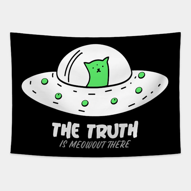 The Truth is Meowout There Tapestry by rianfee