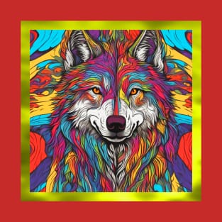 rainbow wolf T-Shirt