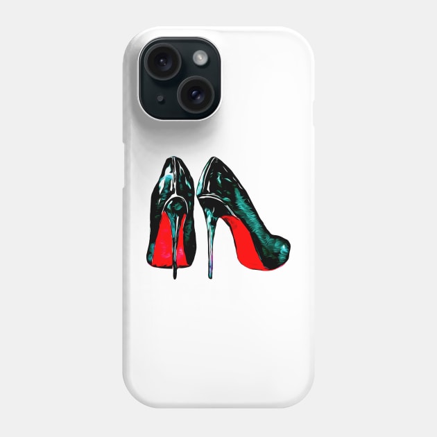 Black high heels Phone Case by RosaliArt