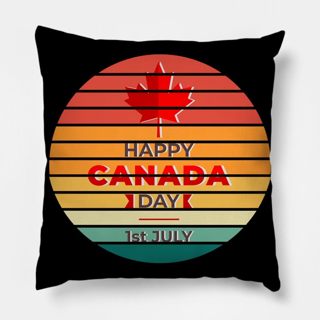 Happy canada day Pillow by Dieowl