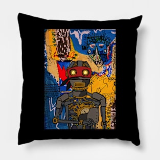 Hansen NFT - RobotMask with BasicEye Color and GlassSkin on TeePublic Pillow