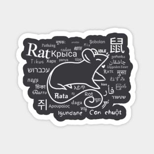 All the Languages of Rat (White Version) Magnet