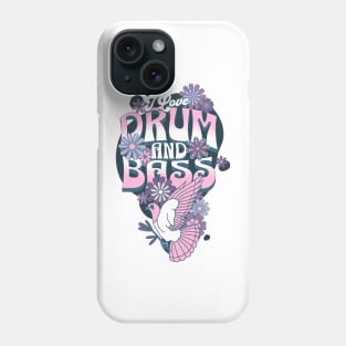 DRUM AND BASS  - I Love Retro Bird (Pink/Purple) Phone Case