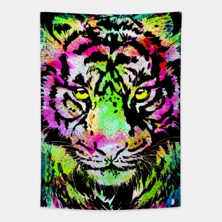 Beautiful Tiger Head - Colourful Tiger Face Tapestry