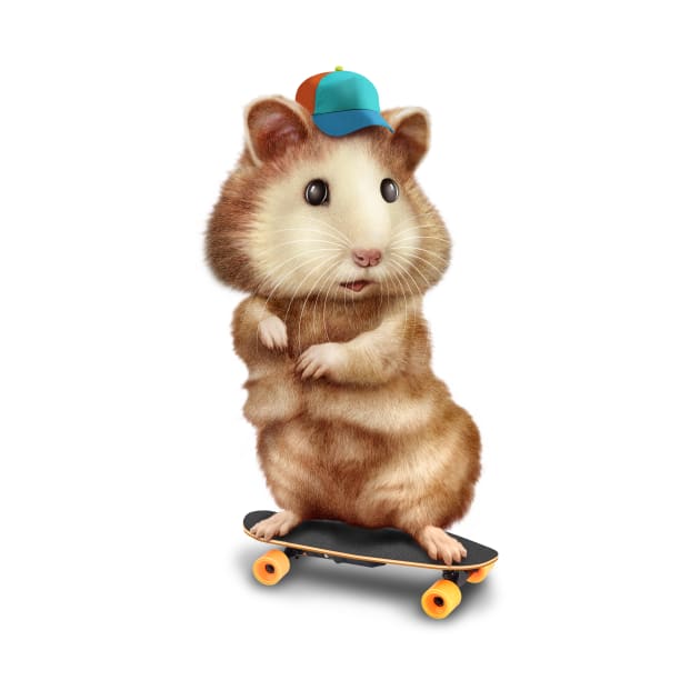 HAMSTER SKATEBOARDING by ADAMLAWLESS