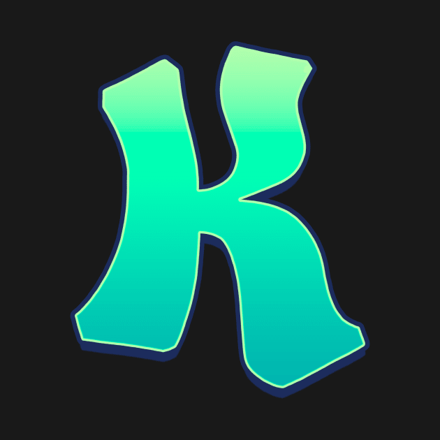 Letter K - Green fade by dmitri-art