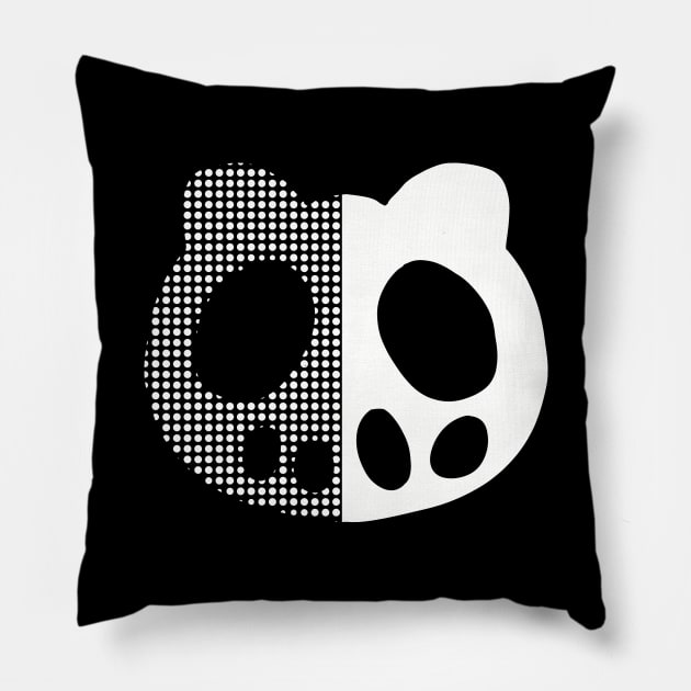 C CONTROL - The Money and Soul of Possibility - Kimimaro Yoga Hoodie Logo Design (White Graphic in Half Solid and Half Halftone) Pillow by Animangapoi