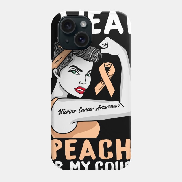 I Wear Peach - Uterine Cancer Awareness T-Shirt Phone Case by biNutz