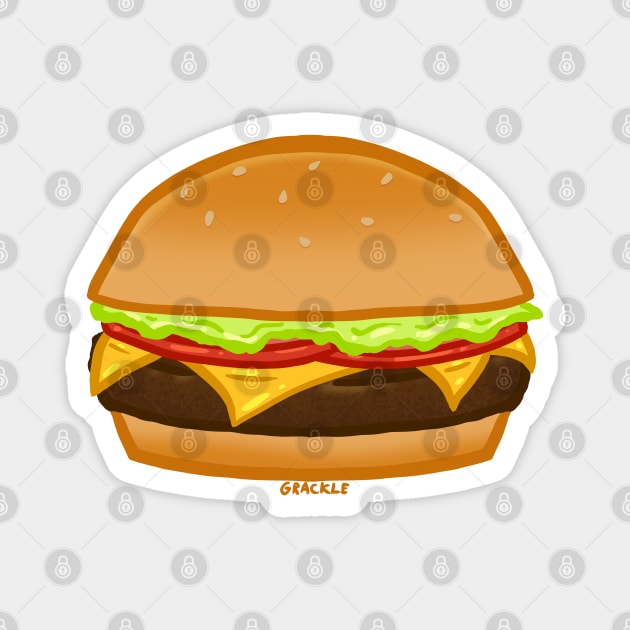 Charming Cheeseburger Magnet by Jan Grackle