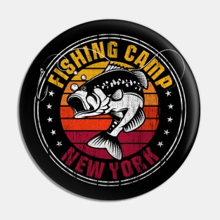 Fishing Camp New York summer vacation 2021 gifts Pin