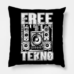 Free Tekno DJ Rave Teknival Pillow