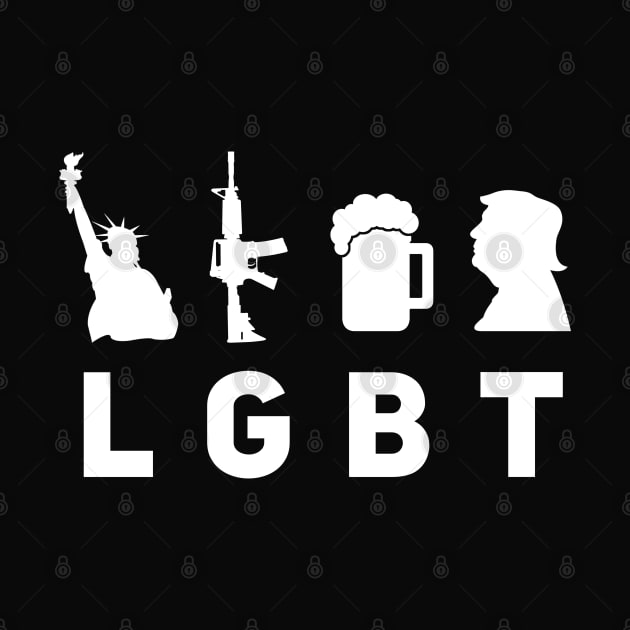 Liberty Guns Beer Trump (LGBT Parody) by TextTees