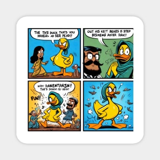 Cute Funny Duck Comic Magnet