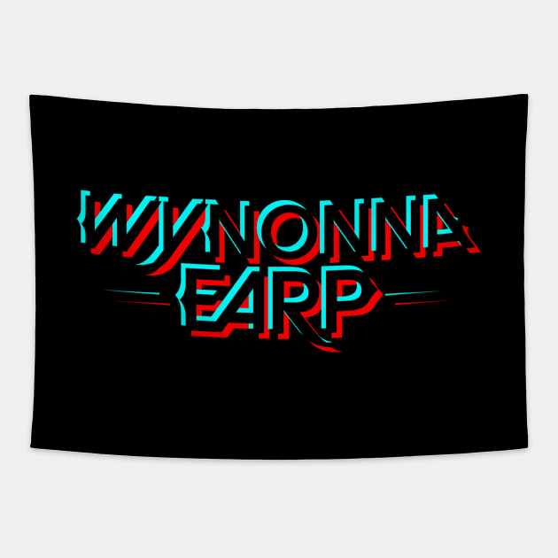 Wynonna Earp Glitch Logo - Black Tapestry by viking_elf