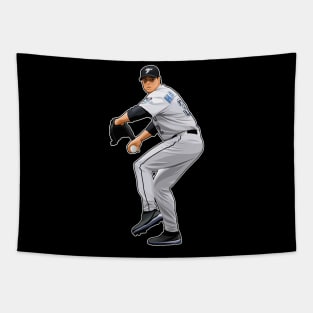 Roy Halladay #32 In Action Tapestry